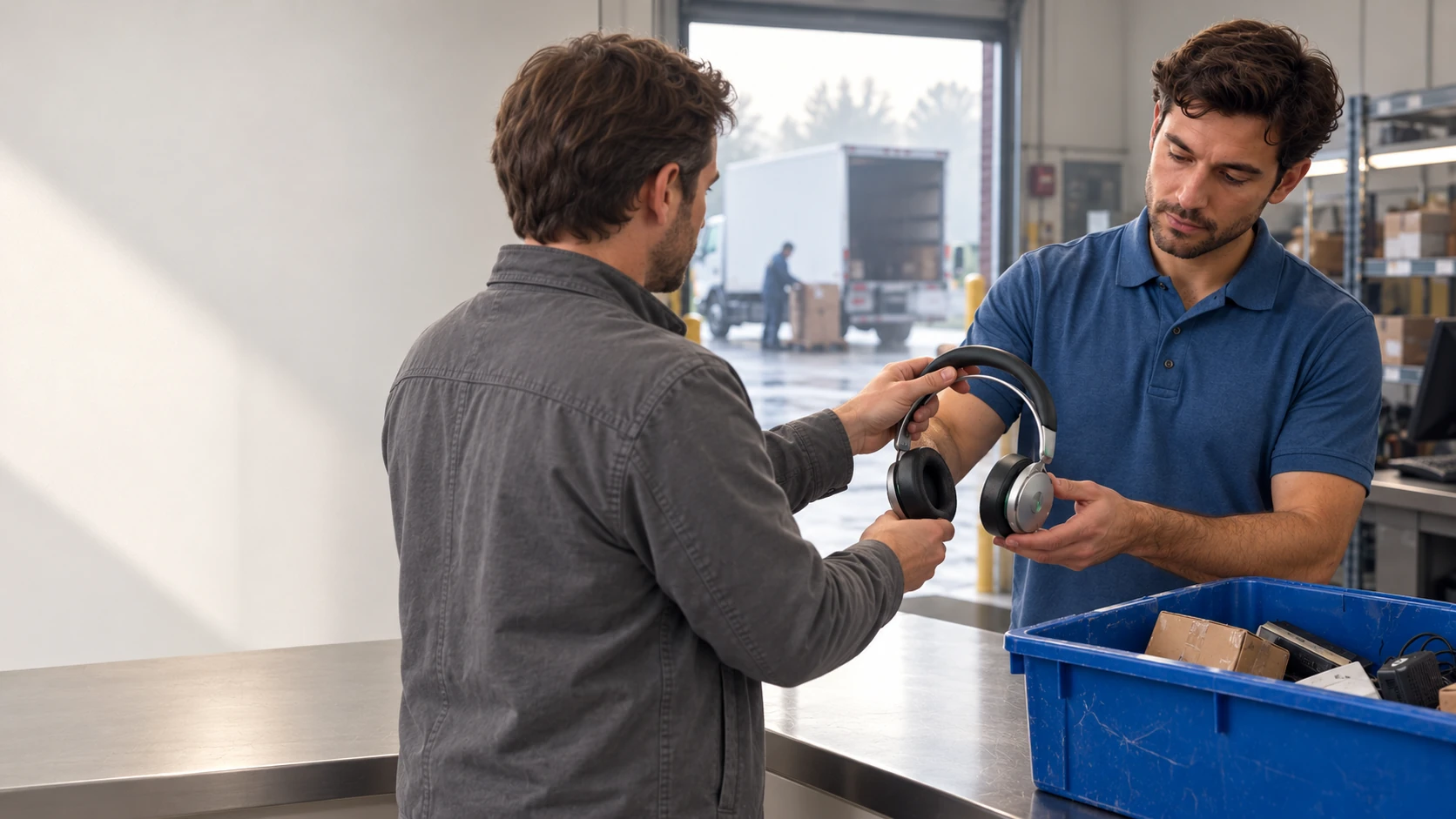 The Product Journey begins with a customer returning headphones